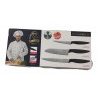 Set 3 coltelli professionali manico antiscivolo finitura elegante chef sfiletta