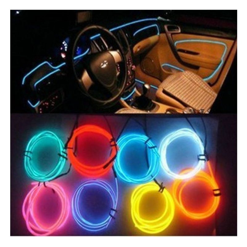 - Senza marca/Generico - FILO EL LED LUMINOSO STRISCIA AUTO 1 2 3 M...