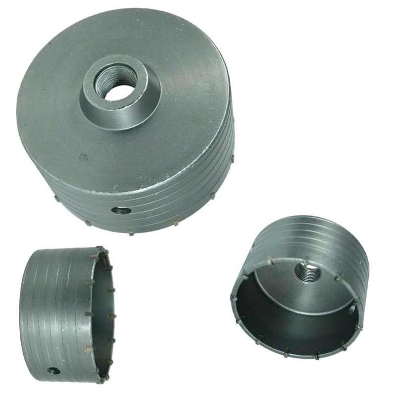 Fresa carotatrice a tazza con inserti per cemento calcestruzzo diametro 90mm 11t