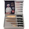 Set 5 coltelli professionali manico antiscivolo finitura elegante chef sfiletta