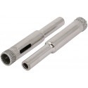 2x Punta a tazza diamantata sega tazza 6/8 mm vetro mattonelle ceramica granito