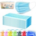50 pezzi Mascherine chirurgiche monouso 3 veli dispositivo medico protezione tipo II MADE IN ITALY Nero Celeste o Rosa