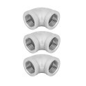 3x Gomito 90 1/2" curva 90 gradi raccordo acqua impianti tubazione tubi acciaio