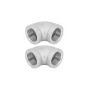 2x Gomito 90R 3/4"x1/2"curva 90 gradi raccordo acqua impianti tubazione tubi acciaio