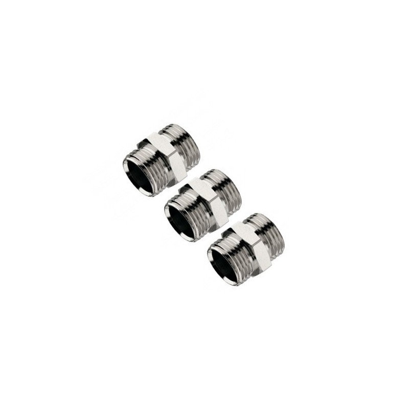 3x Raccordi maschio 1/2" raccordo acqua acciaio idraulica impianti tubazione