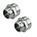 2x Raccordi maschio 3/4" x1/2" raccordo acqua acciaio idraulica impianti tubazione