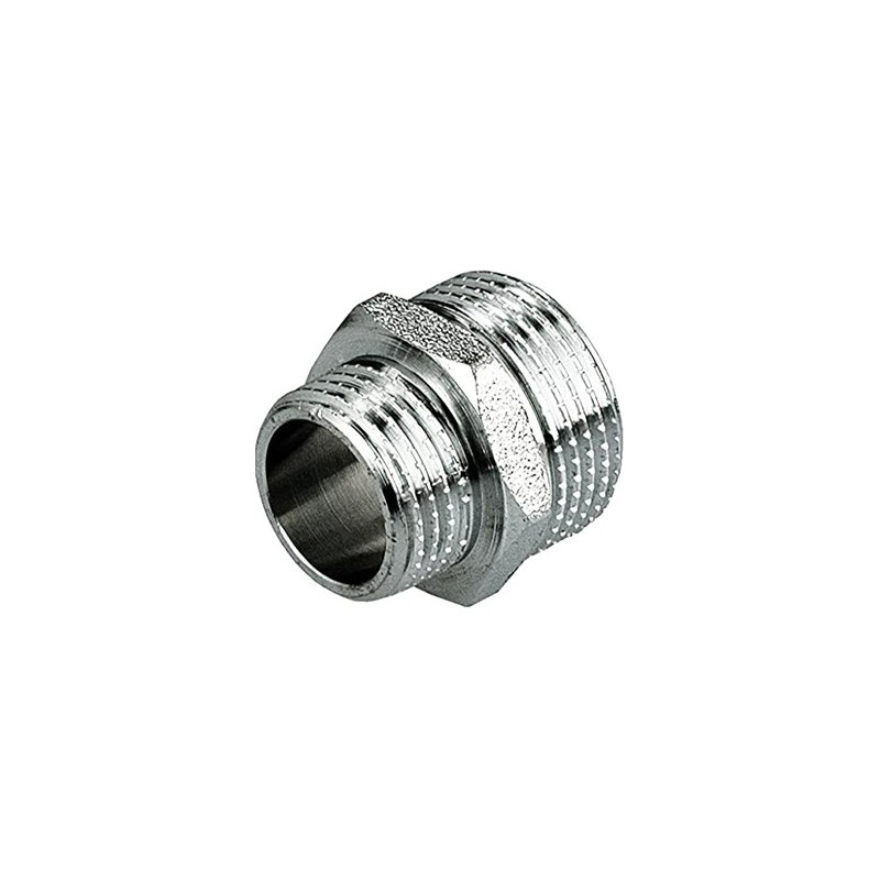 Iron 2x Raccordi maschio 3/4" x1/2" raccordo acqua acciaio idraulic...