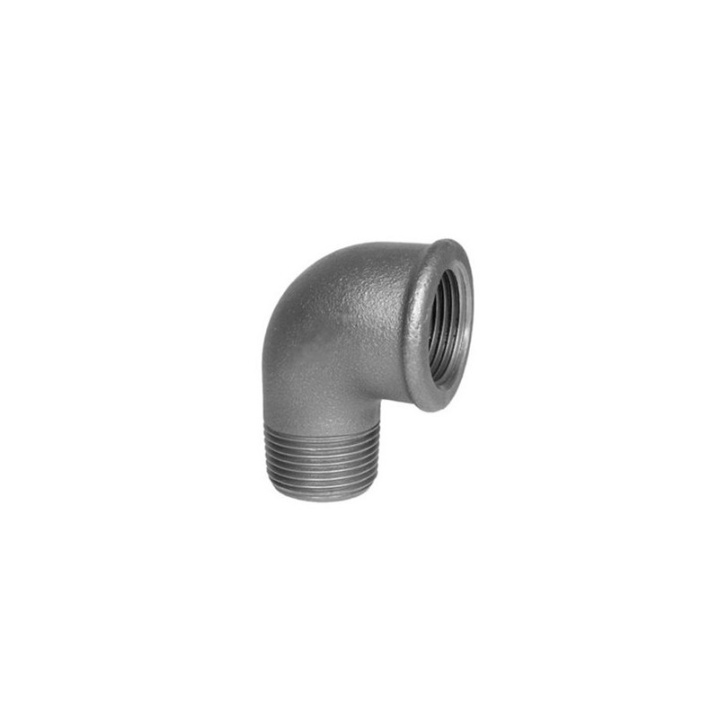 Iron 2x Gomito maschio femmina 3/4" raccordo acciaio idraulica impi...