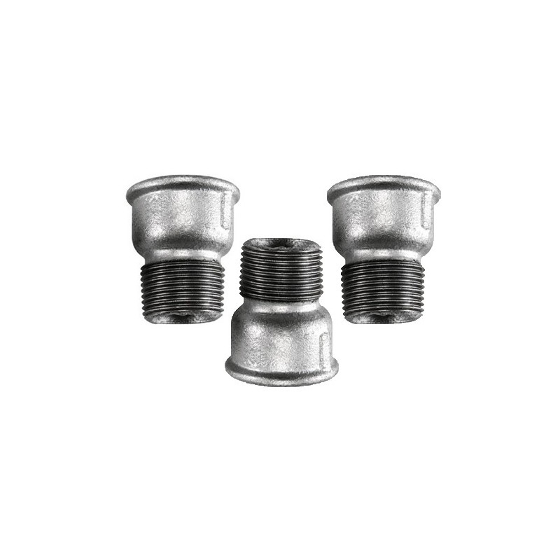 3x Raccordo maschio femmina 1/2" raccordo acciaio idraulica impianti tubazione