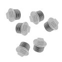 6x Tappo 1/2" raccordo acciaio idraulica impianti tubazione acqua tubi raccordi