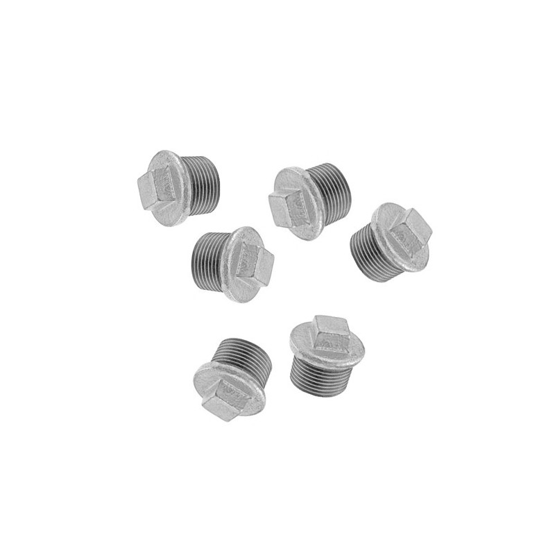 6x Tappo 1/2" raccordo acciaio idraulica impianti tubazione acqua tubi raccordi