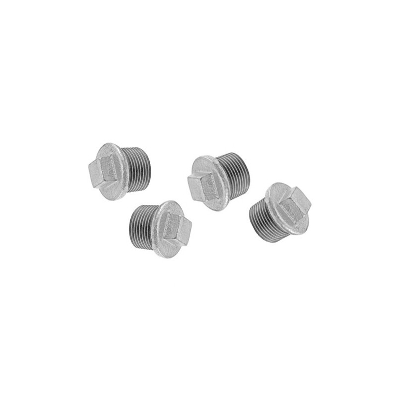 4x Tappo 3/4" raccordo acciaio idraulica impianti tubazione acqua tubi raccordi