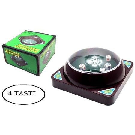 Set tira dadi da gioco automatico con 4 tasti dadi 6 facce in plastica casino