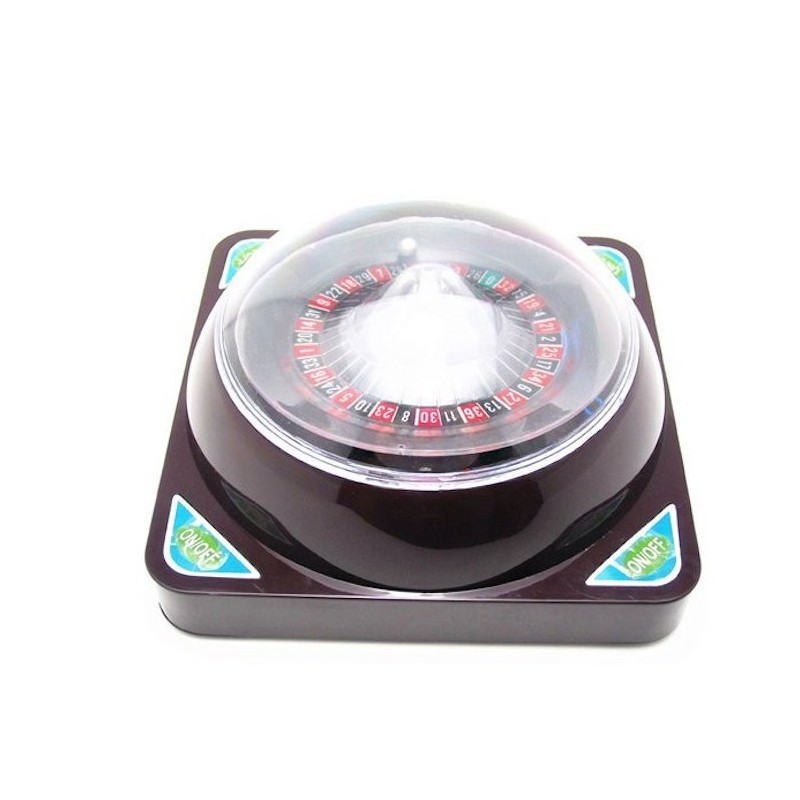 Set mini roulette da gioco automatico 4 tasti rulette plastica casino batterie