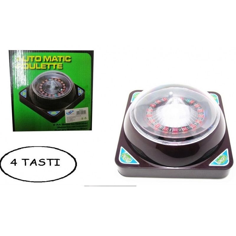- Senza marca/Generico - Set mini roulette da gioco automatico 4 ta...