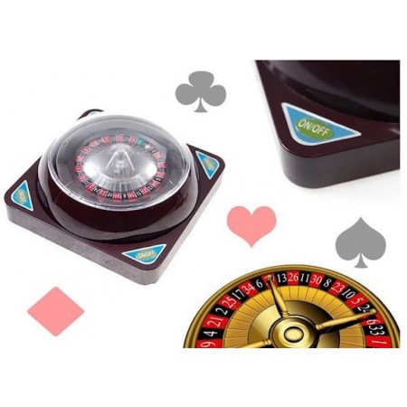 Set mini roulette da gioco automatico 4 tasti rulette plastica casino batterie