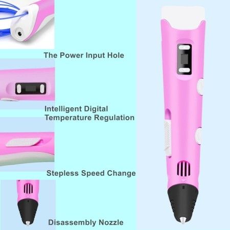 Penna 3D per stampa stereoscopica con filamenti display LCD tridimensionale