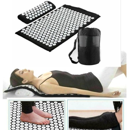 Tappetino agopressione agopuntura chiodato tappeto fitness yoga relax 60 x 40 cm