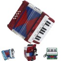 Mini Fisarmonica Organetto regalo per Bambini Tastiera Musicale 17 Tasti 8 Bassi
