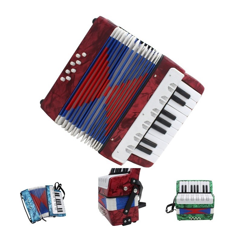 Mini Fisarmonica Organetto regalo per Bambini Tastiera Musicale 17 Tasti 8 Bassi
