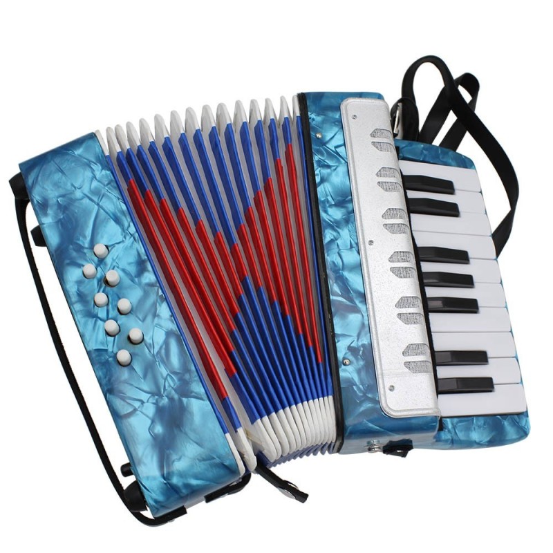 Fisarmonica Per Principianti 17 Tasti 8 Bassi, Leggera In ABS - Strumento Musicale Per Bambini E Adulti