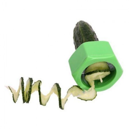 Affettaverdure affettatore cetrioli cucumber e verdura con forma allungata a spirale continua 