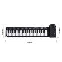 Tastiera musicale elettronica pieghevole in silicone flessibile 49 tasti musica