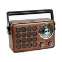 Cassa portatile Bluetooth design vintage in legno speaker bt AUX USB 20x13x7 Cm