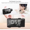 Radio sveglia con proiettore luce Led blu rotazione proiettore 180 gradi USB