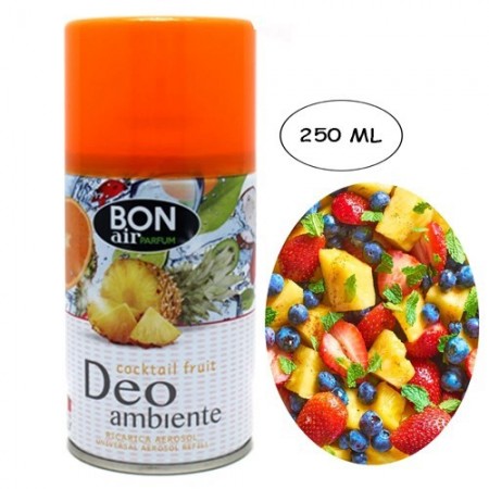 3x Deodorante ambiente 250ml ricarica erogatore automatico aroma Cocktail fruit