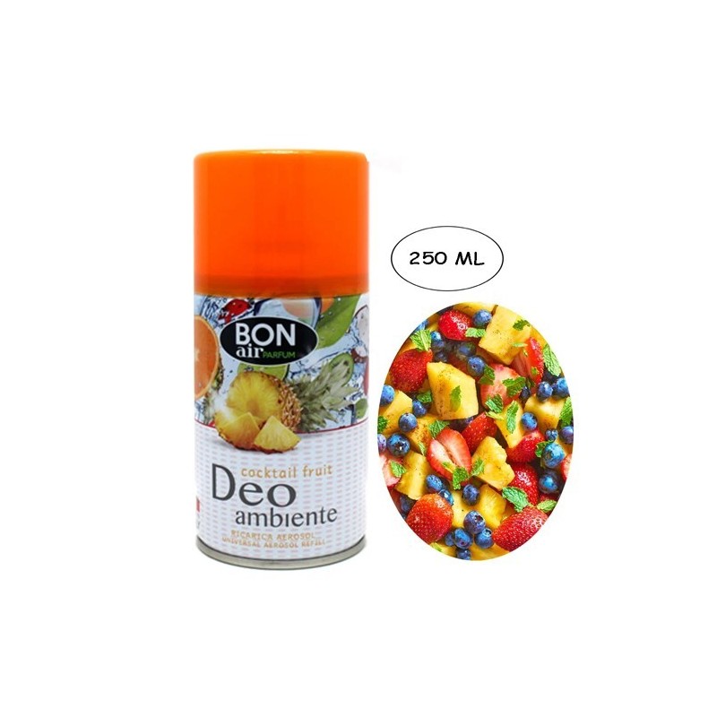 3x Deodorante ambiente 250ml ricarica erogatore automatico aroma Cocktail fruit