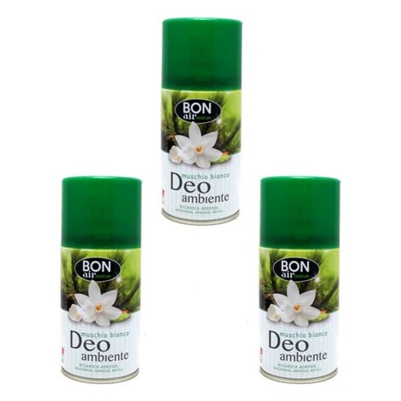 3x Deodorante ambiente 250ml ricarica erogatore automatico aroma Mu...
