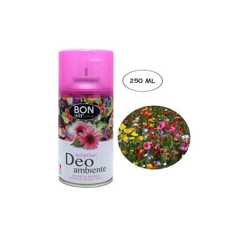 3x Deodorante ambiente 250ml ricarica erogatore automatico aroma Millefiori
