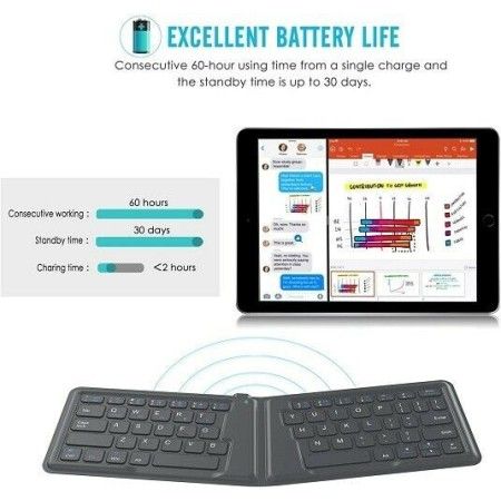 Mini tastiera wireless richiudibile portatile iOS windows android bluetooth Q815