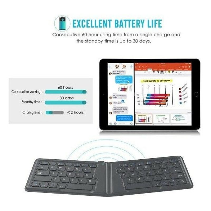 Tagoow Mini tastiera wireless richiudibile portatile iOS windows an...