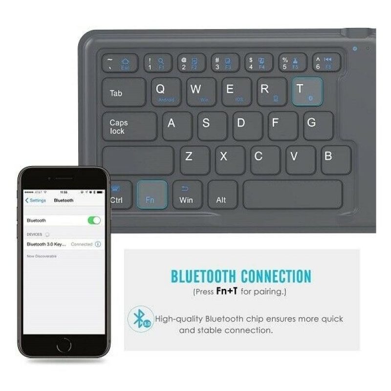 Tagoow Mini tastiera wireless richiudibile portatile iOS windows an...