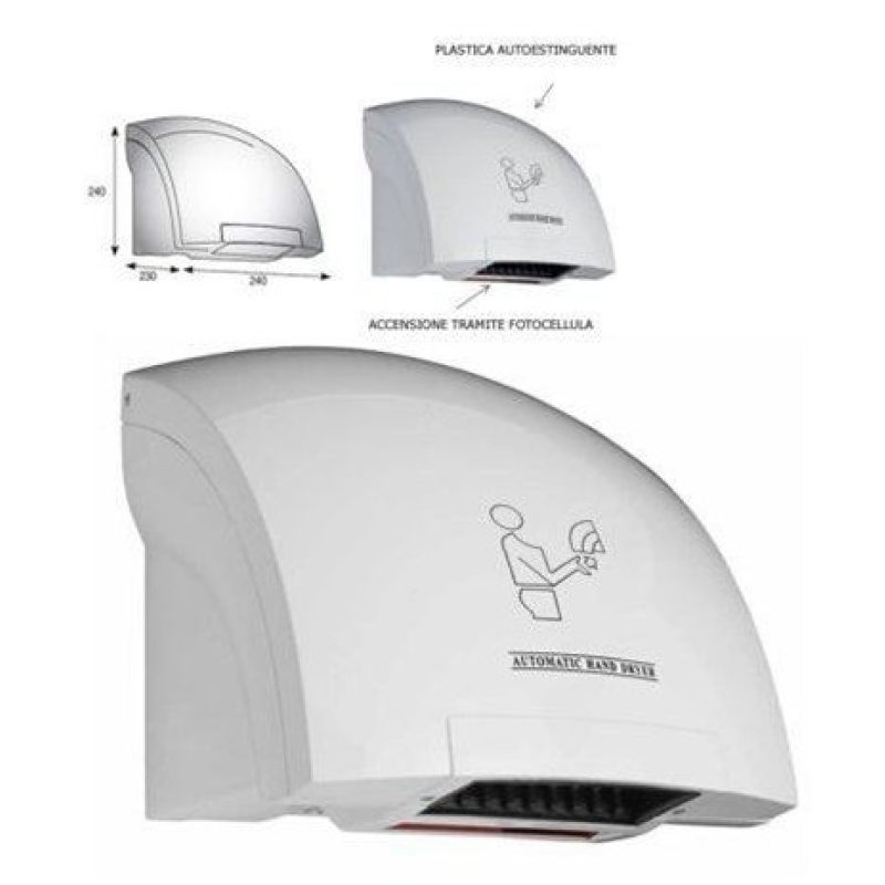 Asciugamano elettrico automatico con fotocellula aria calda da hotel parete muro