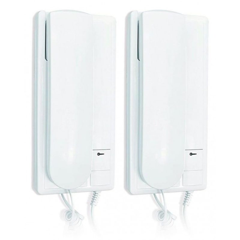DOBO Kit citofono elettrico da esterno bifamiliare 2 citofoni tasto...