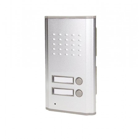 Kit citofono elettrico da esterno bifamiliare 2 citofoni tasto apertura cancello