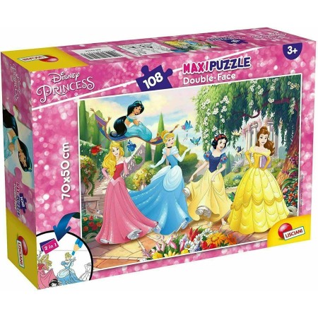 Puzzle Disney double face da 108 pezzi 3+ anni 70 x 50 cm versione Principesse