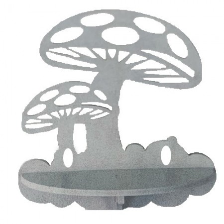 Supporto oggetto decorativo per parete decorazione da muro in legno 34x28x13 Cm
