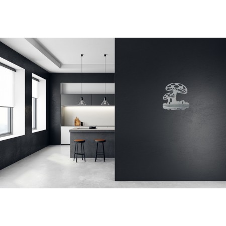 Supporto oggetto decorativo per parete decorazione da muro in legno 34x28x13 Cm