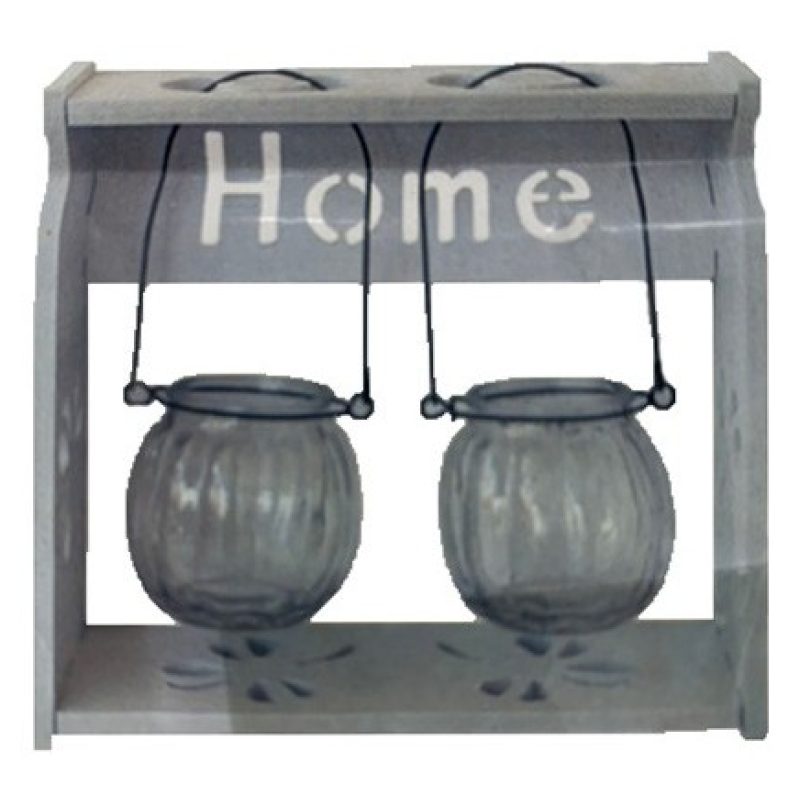 Generico Porta vaso fiori supporto 2 vasi scaffale arredamento giar...