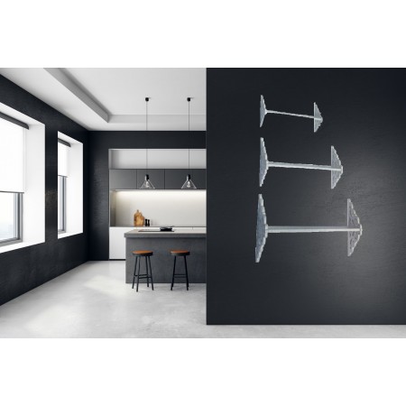 3x mensole porta oggetti arredamento da parete per casa fissaggio con ventose