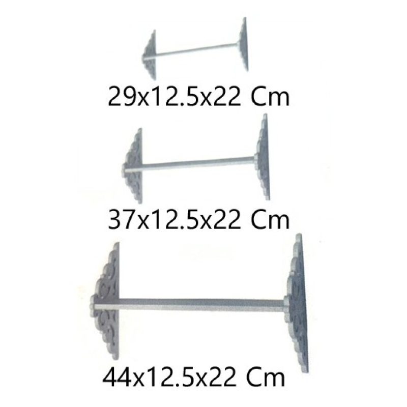 Iron 3x mensole porta oggetti arredamento da parete per casa fissag...