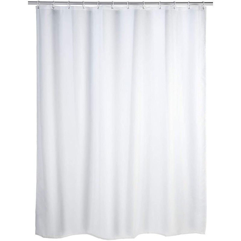 Tenda Doccia Anti Muffa Impermeabile Con 12 Anelli Bagno Bianca 180 x 200cm