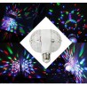 Lampada  Mini Proiettore RGB doppia rotazione LED E27 effetto disco per feste discoteca con adattatore per presa corrente
