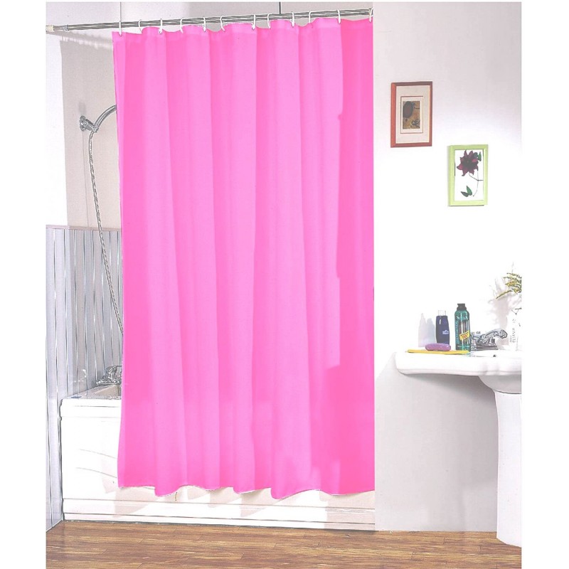 Tenda Doccia Anti Muffa Impermeabile Con 12 Anelli Bagno Fucsia 180 x 200cm