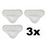 3 Panni microfibra con velcro per scopa a vapore H2O e scopa X5