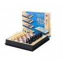 Scacchiera 5 in 1 pieghevole gioco scacchi chess set dama backgammon 3x17x12 cm